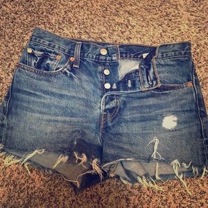 Levi’s high wasted jean shorts